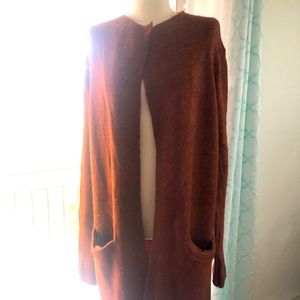 NWT LOFT TERRACOTTA LONG SWEATER